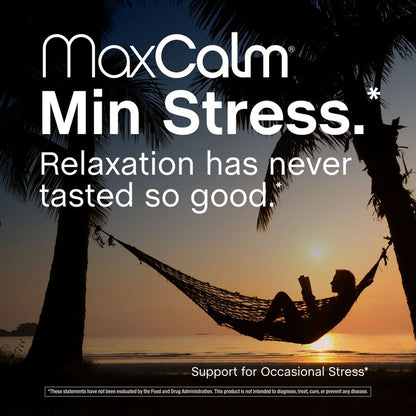 MaxCalm Bebida Relajante en Polvo | Frambuesa-Limón | Magnesio, Ashwagandha y L-Teanina | 8 oz